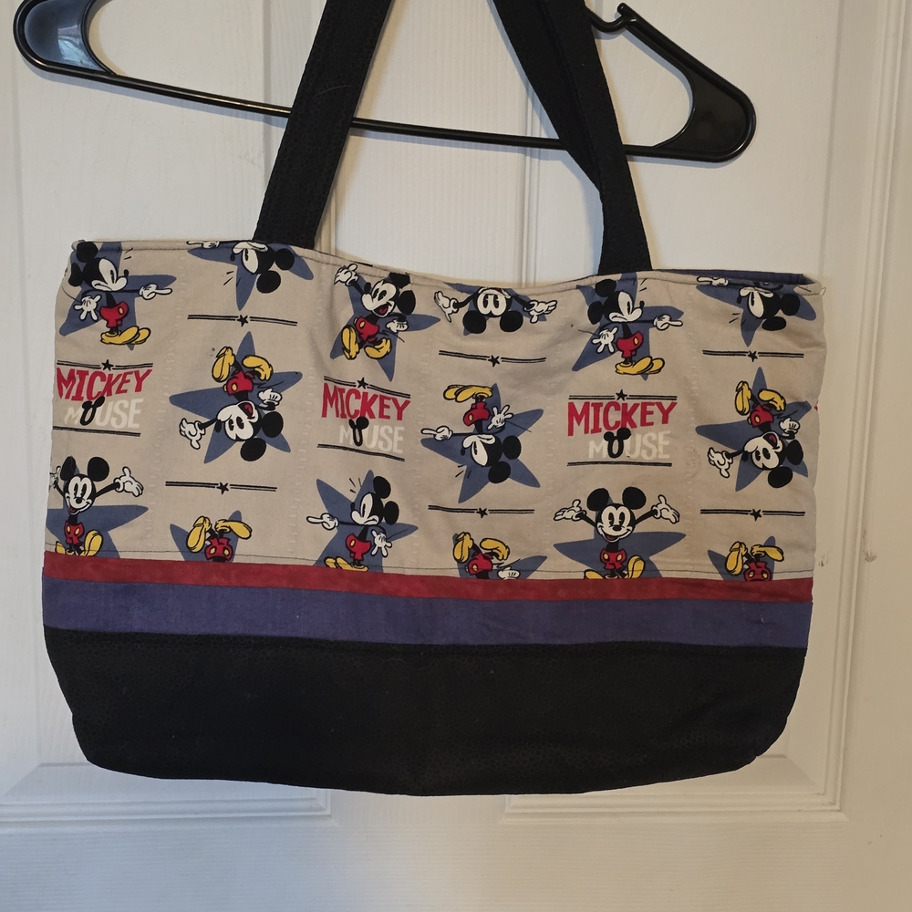 Disney Mickey Mouse Tote Bag - Black, Gray, Red, Blue
